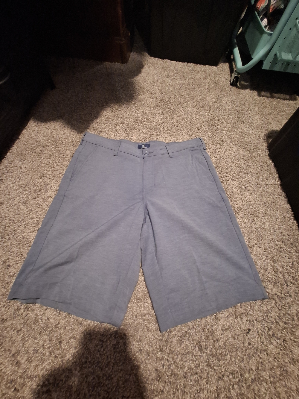George Light Blue Flat-Front Men's Shorts